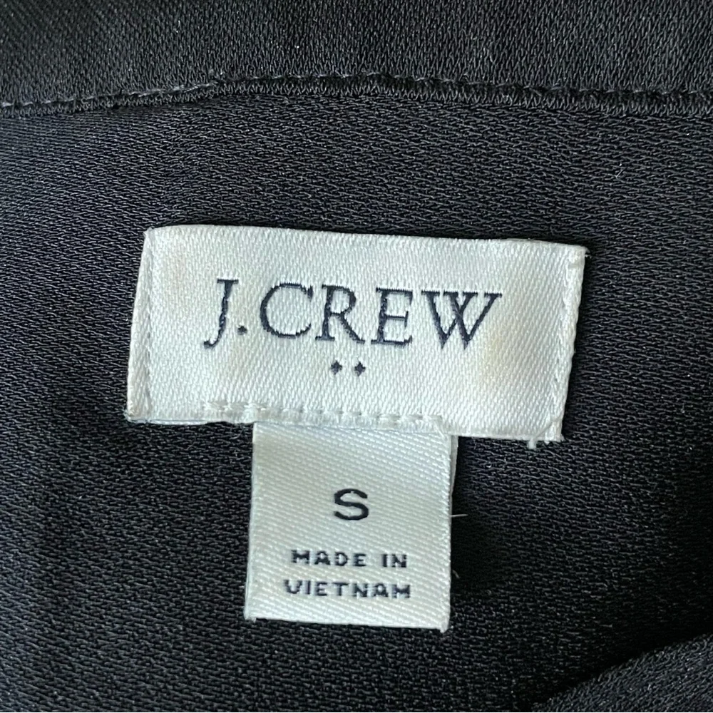 J. Crew Black V-neck Cuffed Short Sleeve Camp-Shirt Jumpsuit - 47207